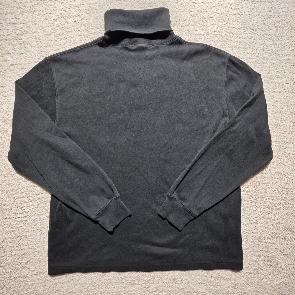 Vintage Polo Ralph Lauren Black Knit Turtleneck 100% Cotton Long Sleeve Top M - Picture 9 of 10
